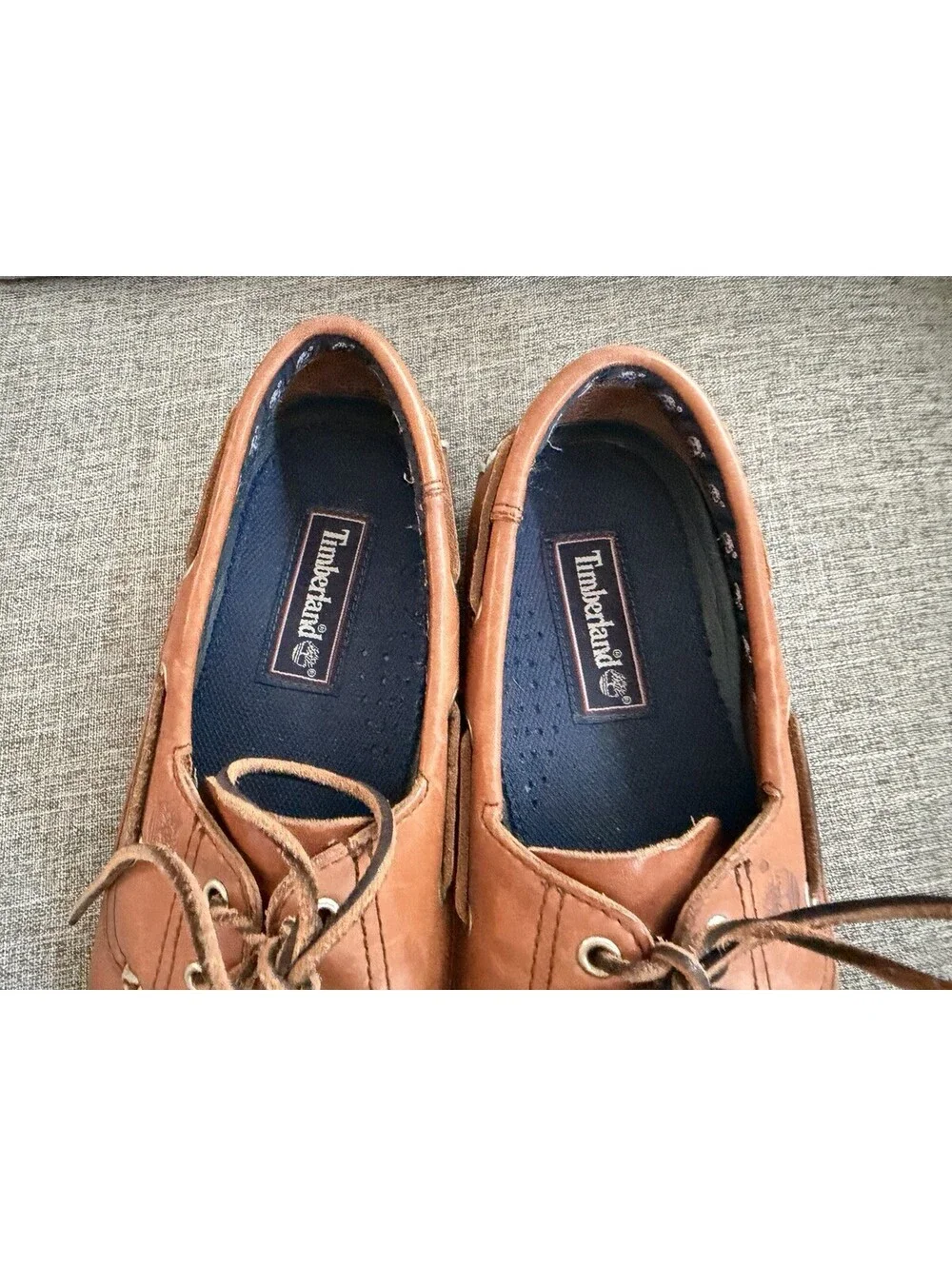 Timberland Boat Shoes Size Mens 11.5 Tan Leather 2 Eye Style 71065